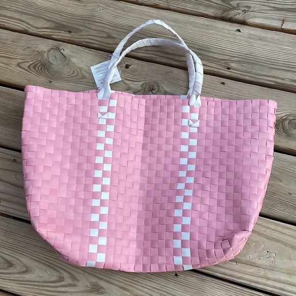 NWT- Kate Spade Pink Woven Tote - Picture 7 of 12